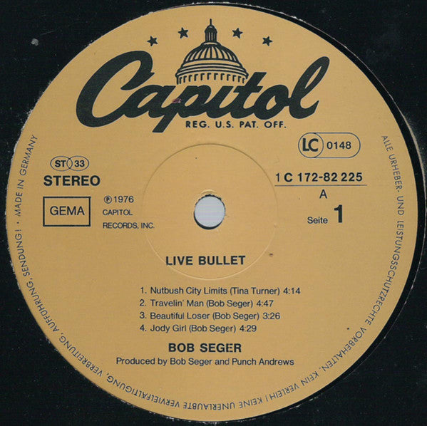 Bob Seger And The Silver Bullet Band : 'Live' Bullet (2xLP, Album, RE, Tan)