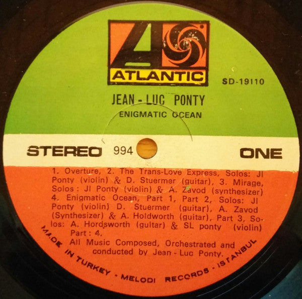 Jean-Luc Ponty : Enigmatic Ocean (LP, Album, PR)