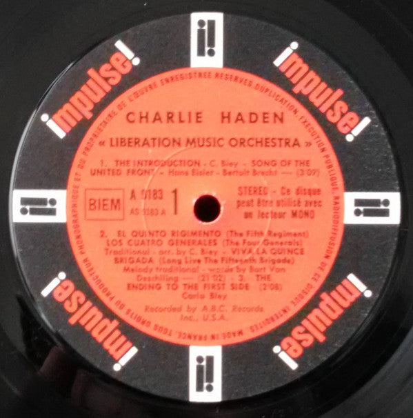 Charlie Haden : Liberation Music Orchestra (LP, Album, Gat)