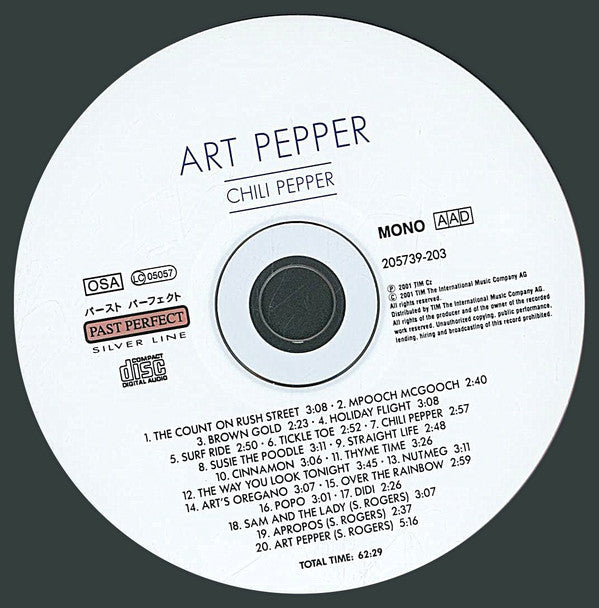 Art Pepper : Chili Pepper (CD, Comp, Mono)