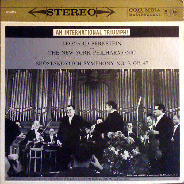 Shostakovitch* / Leonard Bernstein / New York Philharmonic - Symphony No. 5 (LP, Album, RE, RM, 180)